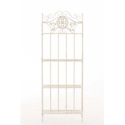 Estantería de Hierro Plegable Flora Crema antiguo