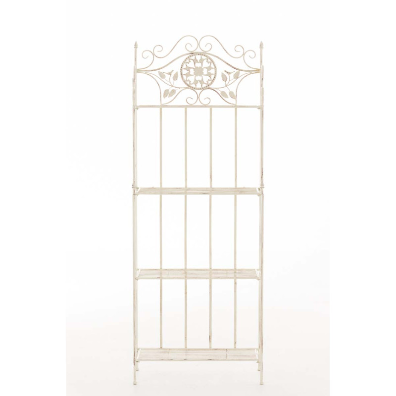 Estantería de Hierro Plegable Flora Crema antiguo