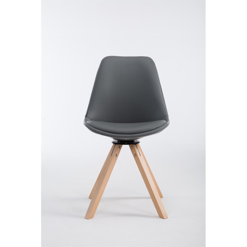 Chaise visiteur Calais pivotante Natura Square | gris