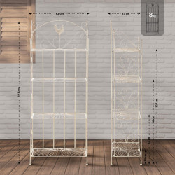 Rayonnage Mia crème antique