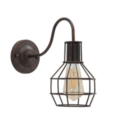 INDUSTRIAL Applique Murale Industrielle Industry C – Élégance Métallique et Charme Industriel 32x14x30 cm