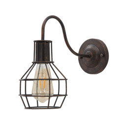 INDUSTRIAL Applique Murale Industrielle Industry C – Élégance Métallique et Charme Industriel 32x14x30 cm