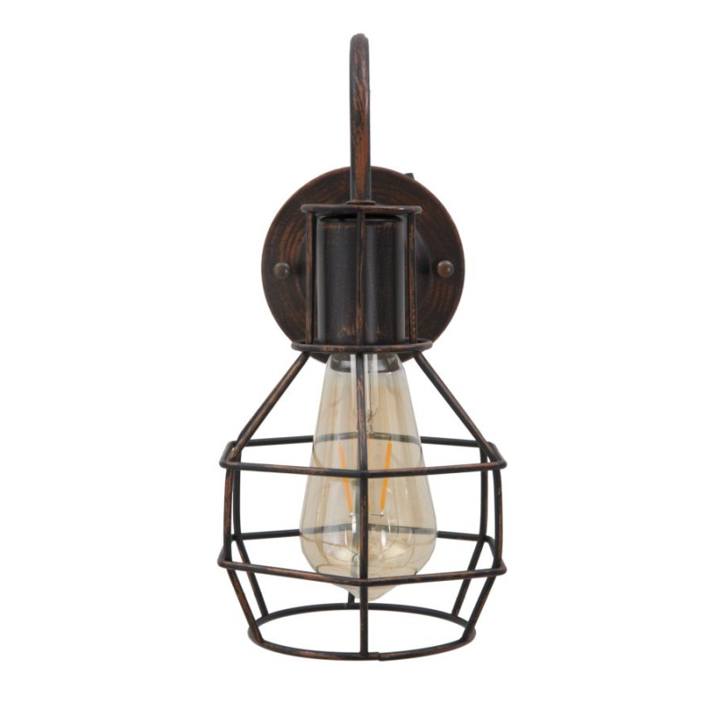 INDUSTRIAL Applique Murale Industrielle Industry C – Élégance Métallique et Charme Industriel 32x14x30 cm