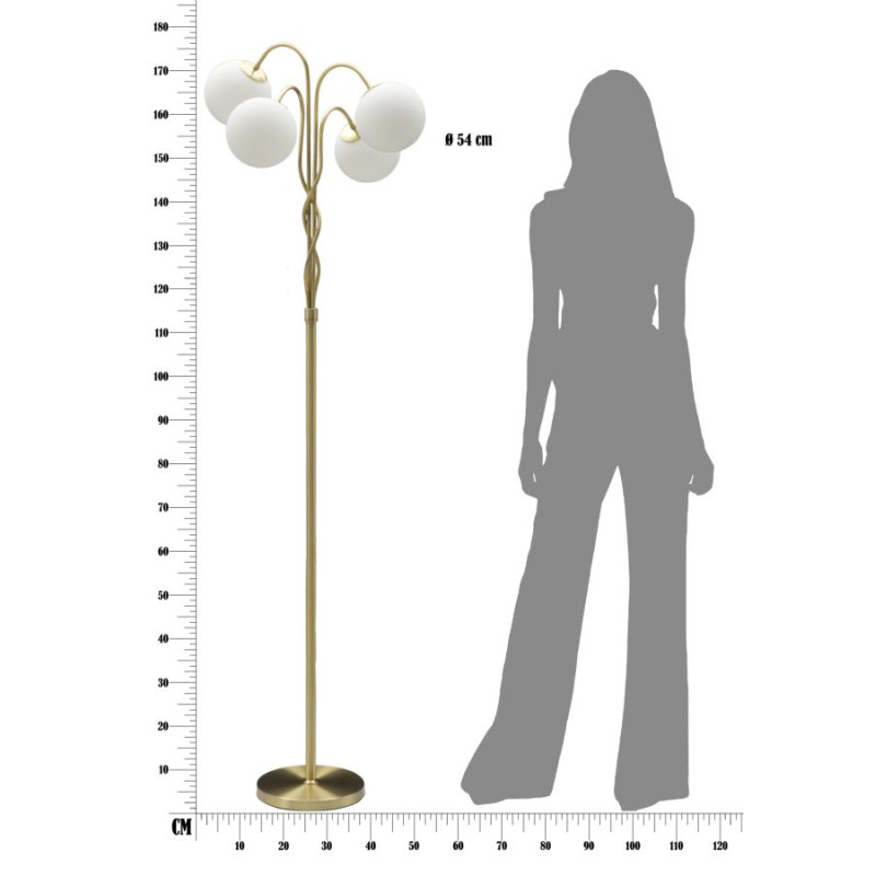 GLAM Lampadaire GlamY 4 Lumières – Splendeur et Design Haute Couture Ø54x176 cm