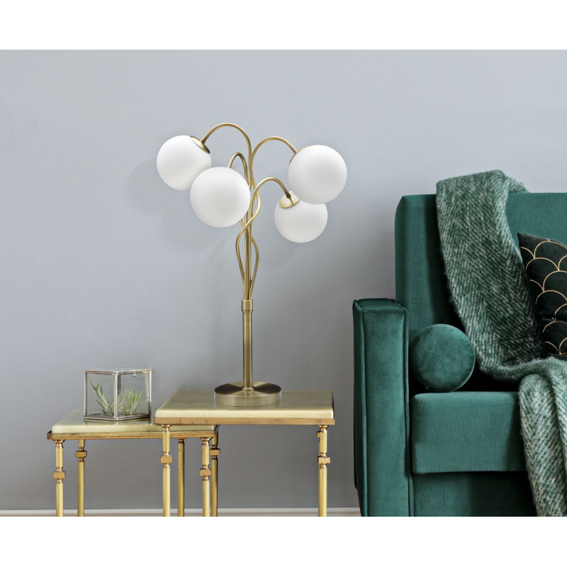 GLAM Lampe de Table GlamY 4 Lumières – Style Glam et Éclat Décoratif Ø53x74 cm