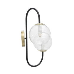 GLAM Applique Murale Iron Black – Glam Industriel et Élégance Sombre 36x24x45 cm