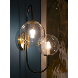 GLAM Applique Murale Iron Black – Glam Industriel et Élégance Sombre 36x24x45 cm