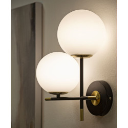 GLAM Applique Murale Darky Double – Design Glam et Style Contemporain 30x17x35 cm