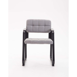 Chaise visiteur en tissu Canada B | gris clair