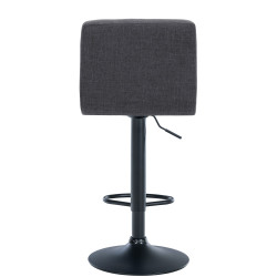 Tabouret de bar Calma tissu noir gris clair
