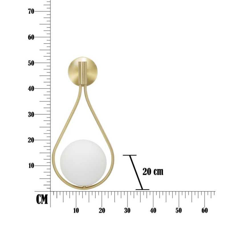 GLAM Applique Murale GlamY Drop – Ambiance Glam et Style Unique 24x20x52 cm