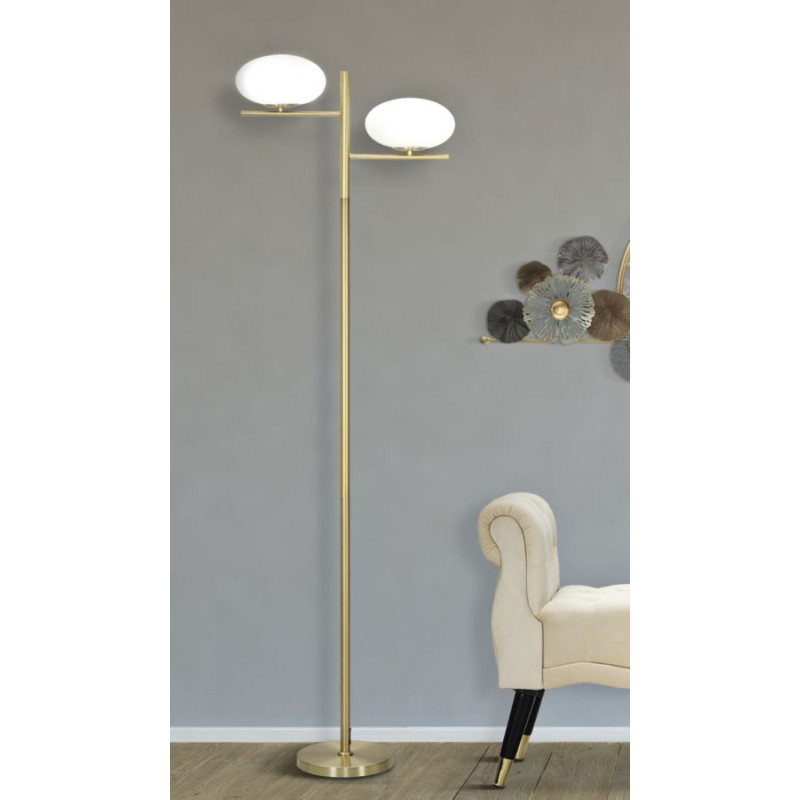 GLAM Lampadaire Ovale GlamY – Luxe et Style Éblouissant 51x24x180 cm