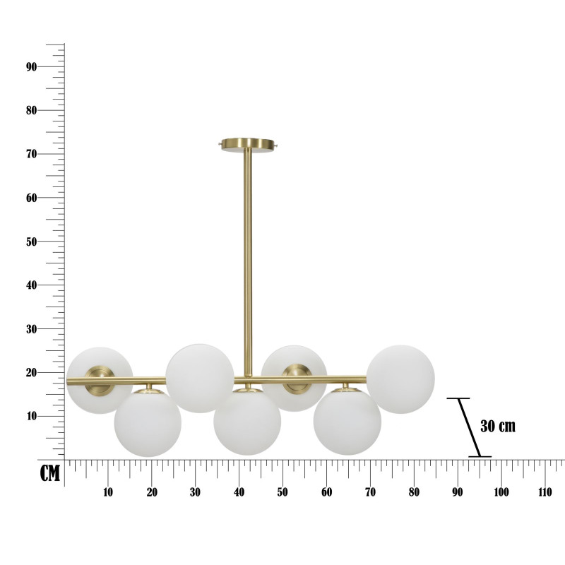 GLAM Plafonnier GlamY 7 Lumières – Élégance et Luxe Moderne 81x30x74 cm
