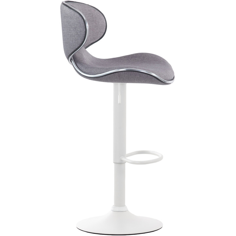 Tabouret de bar Las Vegas V2 en tissu gris clair
