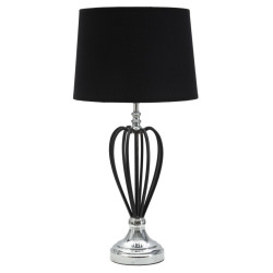 GLAM Lampe de Table Darky Argent – Chic et Lumière Glam Ø28x56 cm