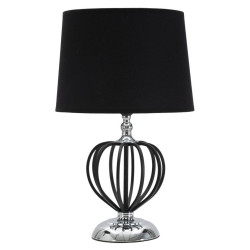 GLAM Lampe de Table Darky Silver – Élégance Contemporaine Ø28x44,5 cm