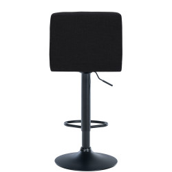 Tabouret de bar Calma tissu noir noir