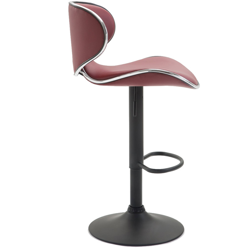 Tabouret de bar Las Vegas V2 rouge bordeaux