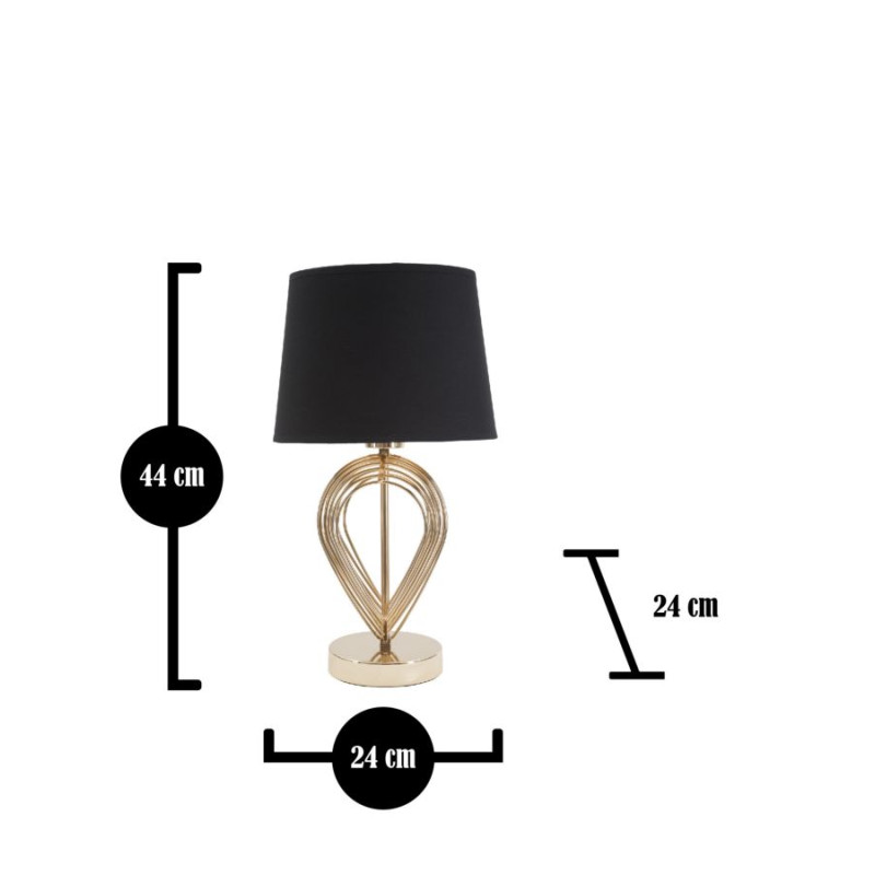 GLAM Lampe de Table MaxT – Élégance Contemporaine Ø24x44 cm