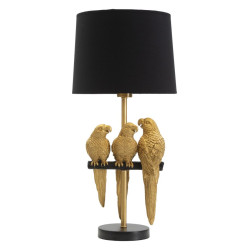 GLAM Lampe de Table Perroquets – Design Animaux Chic Ø30x62,5 cm