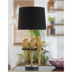 GLAM Lampe de Table Perroquets – Design Animaux Chic Ø30x62,5 cm