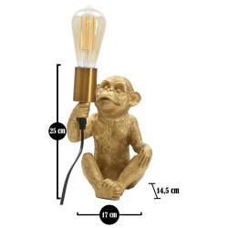 Lampe de table GLAM Monkey – Design Animalier Glam 17x14,5x25 cm