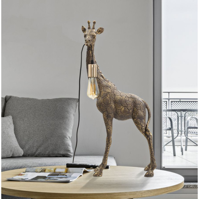 GLAM Lampe de Table Girafe – Élégance Animalière et Glamour 40x22x80 cm