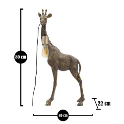 GLAM Lampe de Table Girafe – Élégance Animalière et Glamour 40x22x80 cm