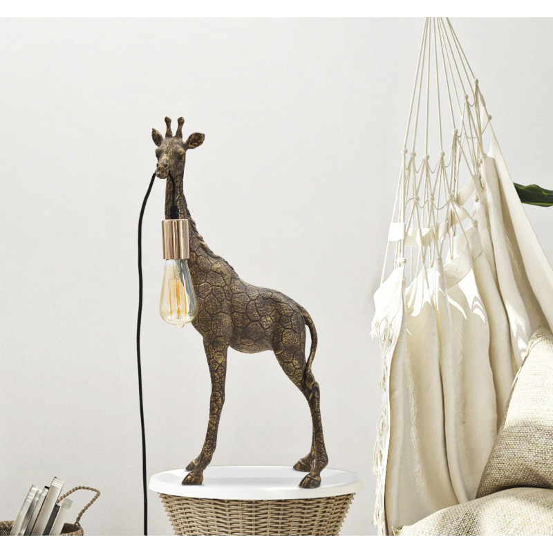 GLAM Lampe de Table Girafe – Chic et Style Glam 28x16x60 cm