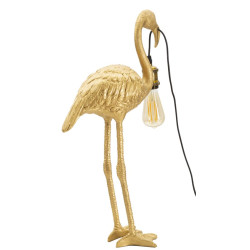 GLAM Lampe de Table Flamingo – Design Exotique et Glam 37x19x59 cm