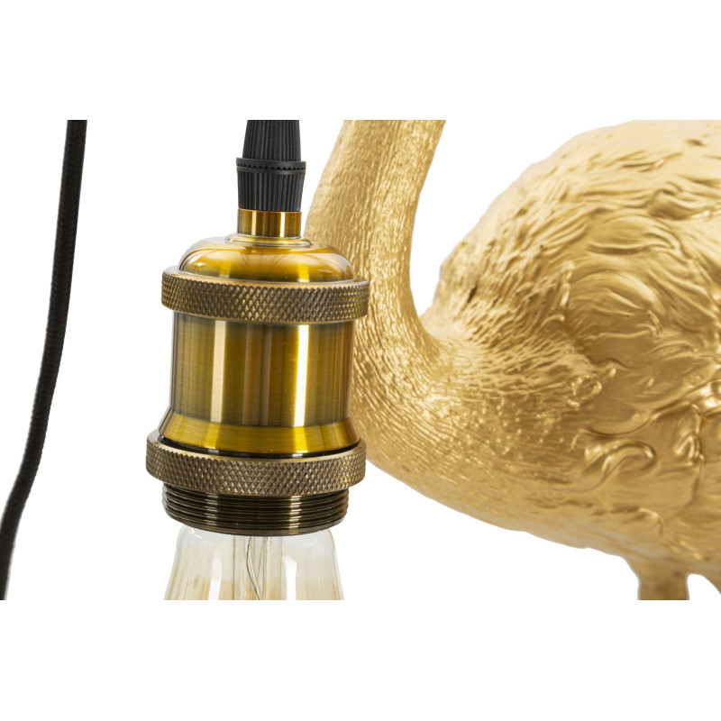 GLAM Lampe de Table Flamingo – Design Exotique et Glam 37x19x59 cm