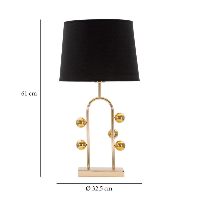 GLAM Lampe de Table Bubble – Glamour Contemporain et Ambiance Chic Ø32,5x61 cm