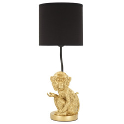 GLAM Lampe de Table Sit Monkey – Design Animalier et Style Glam Ø20x51,5 cm
