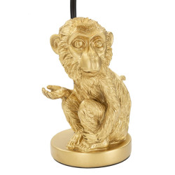 GLAM Lampe de Table Sit Monkey – Design Animalier et Style Glam Ø20x51,5 cm