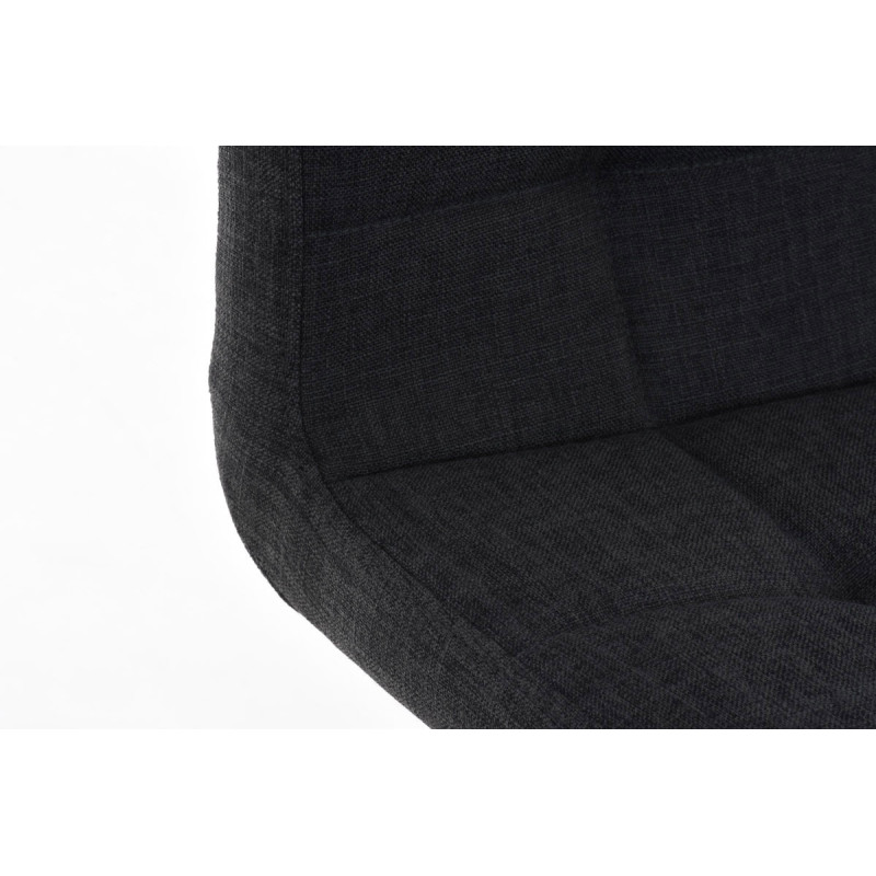 Tabouret de bar Lincoln en tissu gris foncé