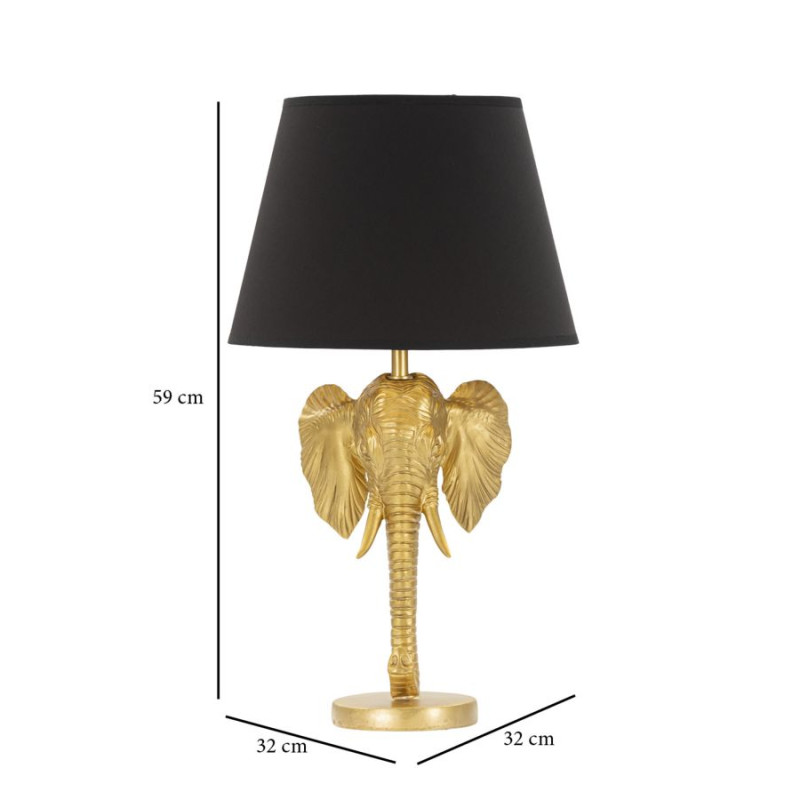 GLAM Lampe de Table Éléphant – Élégance Animalière Ø32x59 cm