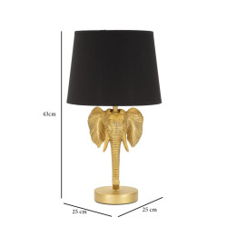 GLAM Lampe de Table Éléphant – Style Contemporain Ø25x43 cm