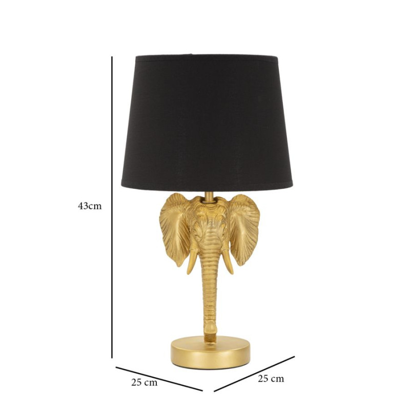 GLAM Lampe de Table Éléphant – Style Contemporain Ø25x43 cm