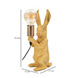 GLAM Lampe de Table Rubbit – Chic et Lumière Animalière 13x17x35,5 cm