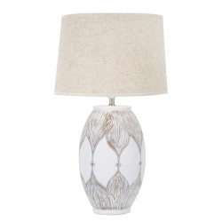 BOHO CHICH Lampe de Table Polyrésine Ovale Atène – Chic Bohème et Lumière Élégante Ø38x67 cm
