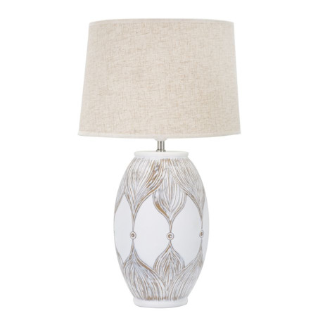 BOHO CHICH Lampe de Table Polyrésine Ovale Atène – Chic Bohème et Lumière Élégante Ø38x67 cm