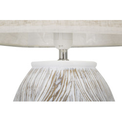 BOHO CHICH Lampe de Table Polyrésine Ovale Atène – Chic Bohème et Lumière Élégante Ø38x67 cm