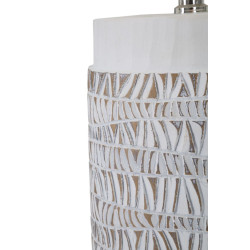 BOHO CHICH Lampe de Table Polyrésine Nairobi – Ambiance Bohème et Luxe Ø35x60,5 cm