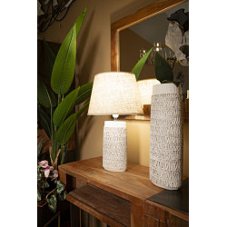 BOHO CHICH Lampe de Table Polyrésine Nairobi – Ambiance Bohème et Luxe Ø35x60,5 cm