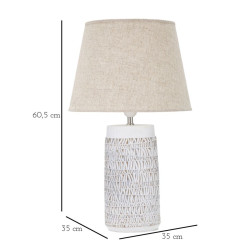BOHO CHICH Lampe de Table Polyrésine Nairobi – Ambiance Bohème et Luxe Ø35x60,5 cm