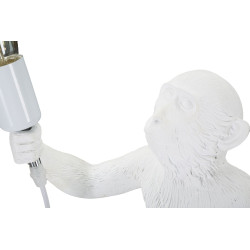GLAM Lampe de Table Singe Blanc – Élégance Animalière Ø26x34x55 cm