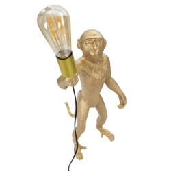 GLAM Lampe de Table Monkey Or – Style Contemporain et Glam Ø26x34x55 cm