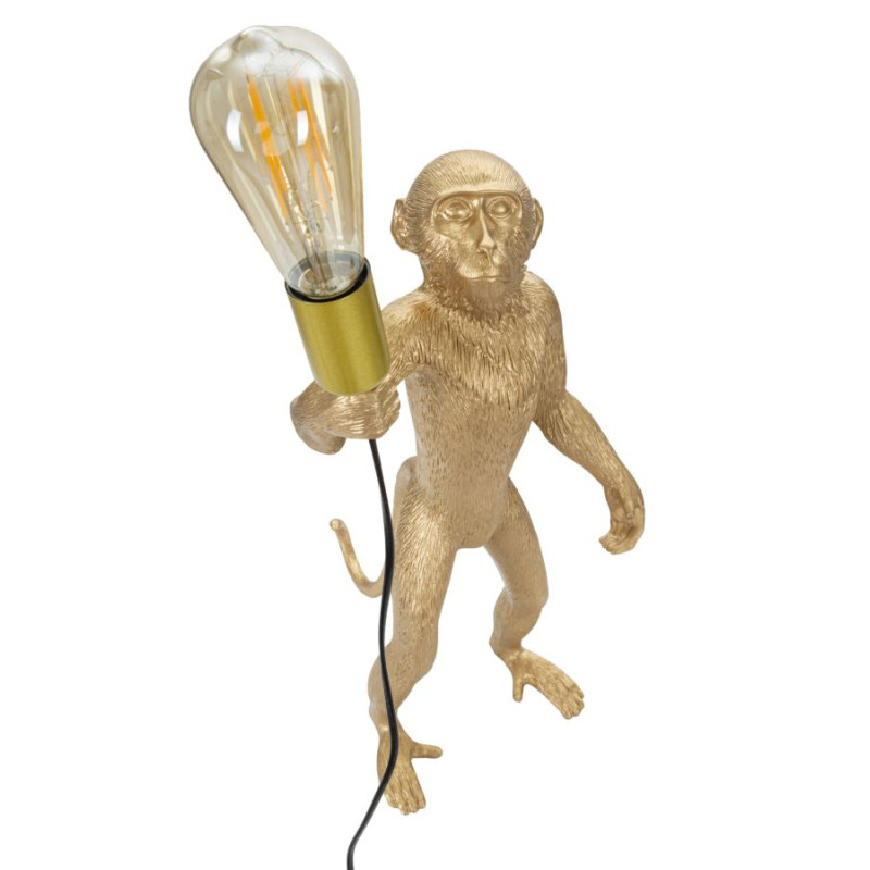 GLAM Lampe de Table Monkey Or – Style Contemporain et Glam Ø26x34x55 cm