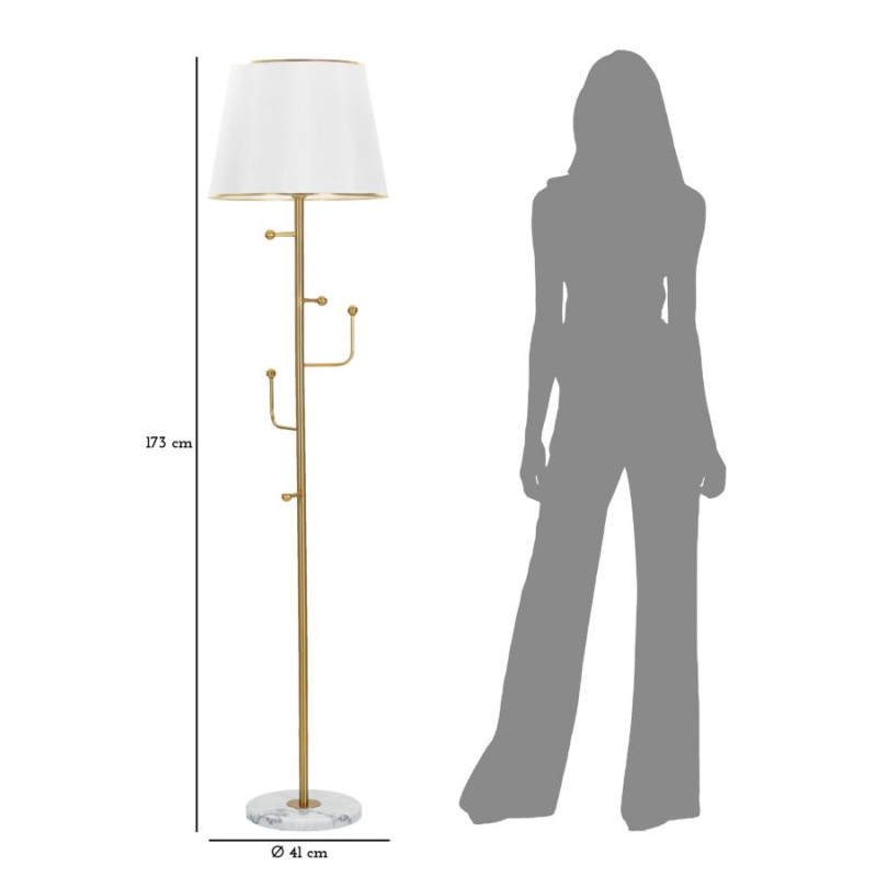 Suspension Lampadaire – Design Glam et Contemporain Ø 41x173 cm