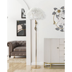 Lampadaire Slim Blanc – Style Minimaliste Ø 50x165 cm